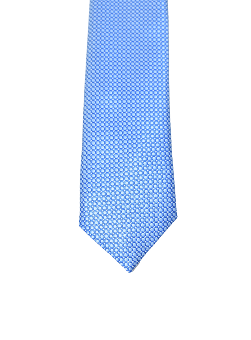 Corbata fina estampado geométrico azul