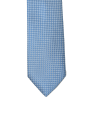 Corbata fina color azul lapislázuli estampada