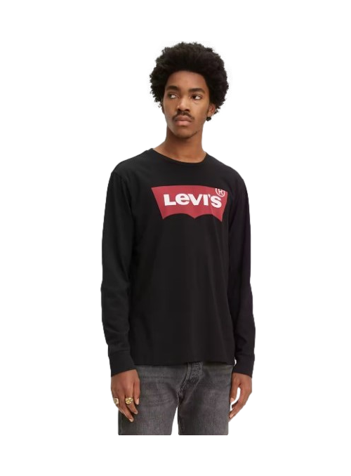 Camiseta Levis negra Logo rojo