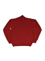 Jersey de lana rojo cuello cremallera