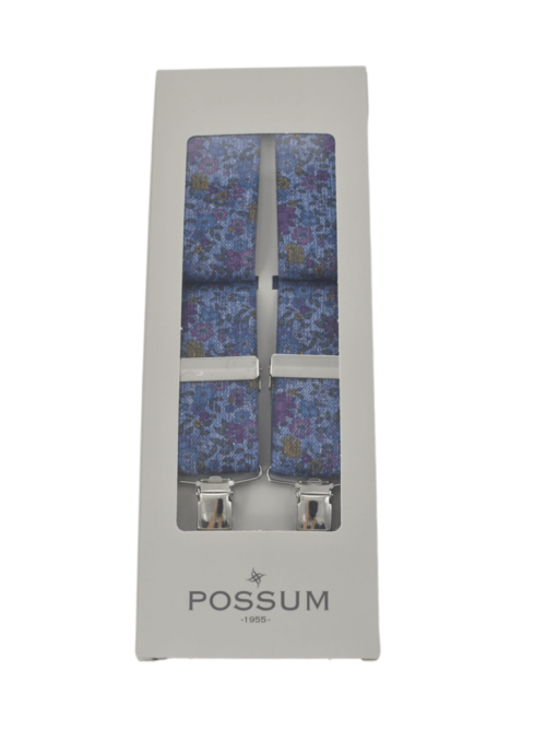 Tirantes Possum azul estampado