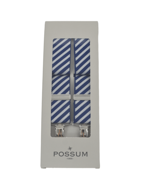 Tirantes Possum azul rayas